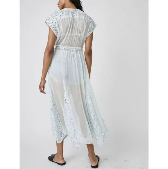 Free People Make A Splash Embellished Maxi Top / Mermaid Combo - Picture 9 of 12